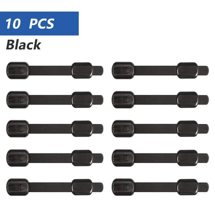 Child Safety Locks – Adhesive Baby Proofing Straps for Cabinets, Drawers & Doors