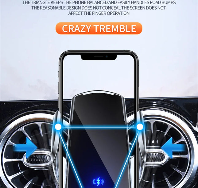 Car Wireless Charger Magnetic Auto Car Mount Phone Holder For iPhone Samsung Xiaomi Infrared Induction 15W Fast Charging Station