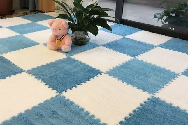 10/20pcs Baby Play Mat Set – Soft Plush EVA Foam Puzzle Carpet for Kids Room & Floor Warmth