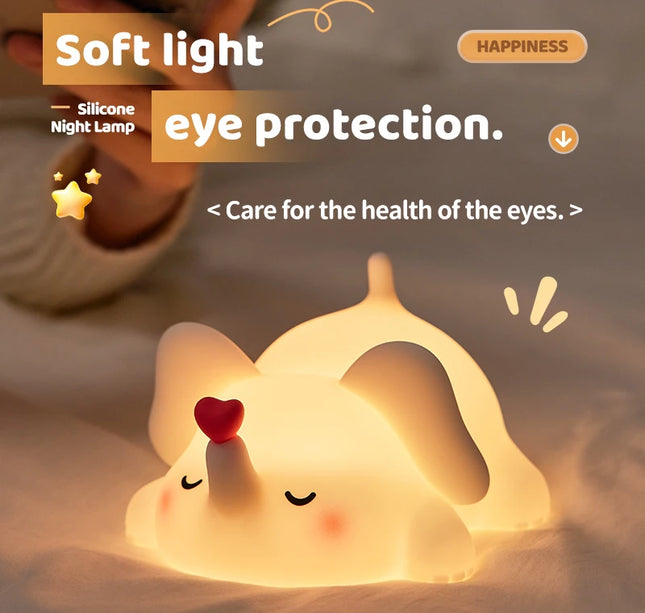 LED Night light Silicone Rabbit Touch Sensor lamp Cute Animal Light Bedroom Decor Gift for Kid Baby Child Table Lamp Home Decor