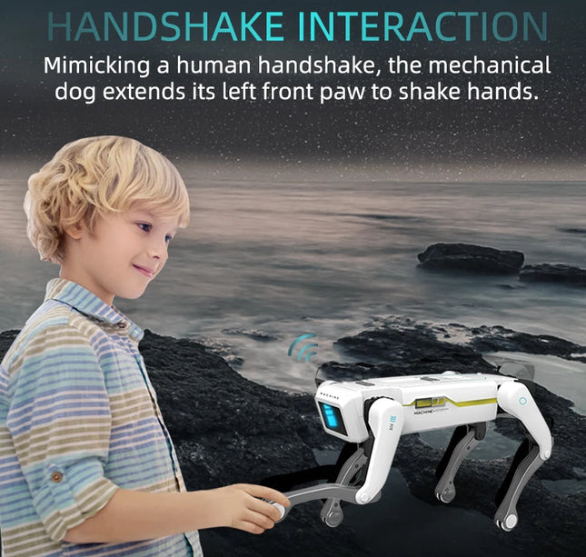 Teeggi RC Intelligent Robot Dog – Multifunctional Bionic Smart Mechanical Pet with Turret Educational Toy Gift