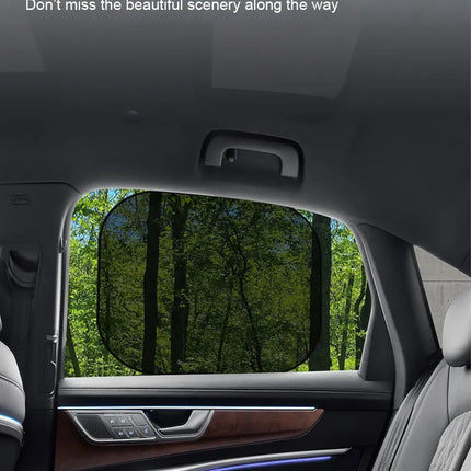 2pcs Car Window Sunshade – SEAMETAL UV Shield Curtains for Front & Rear Windows