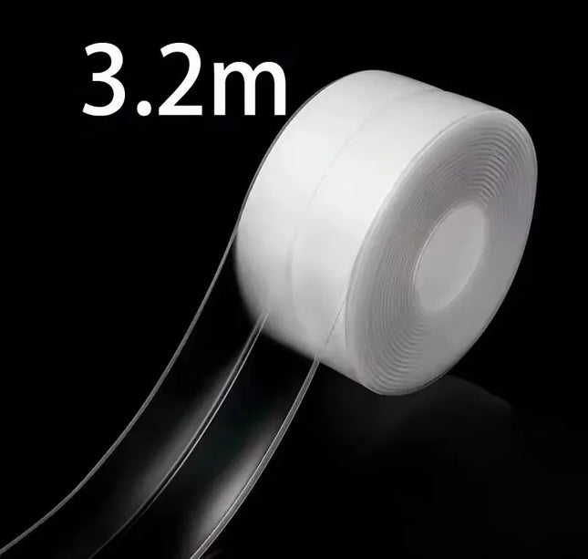 Transparent Acrylic Single-fold Kitchen And Bathroom Waterproof Mildew Stickers Sink Beautiful Stickers(3.2m*3.8cm)