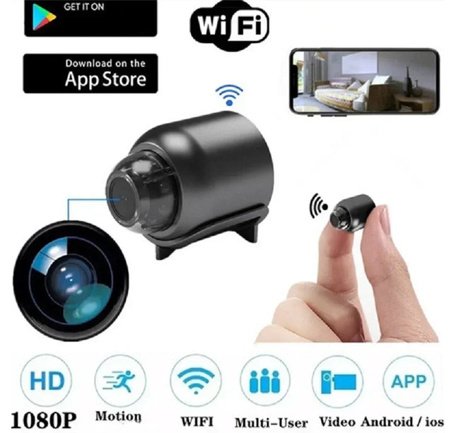Wireless 1080P Mini Camera – Indoor WiFi Baby Monitor & Security Cam