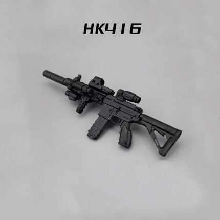 1/6 Scale Soldier Weapon Model Set – MP40, HK416, AK47 Puzzle Assembly Military Educational Toys