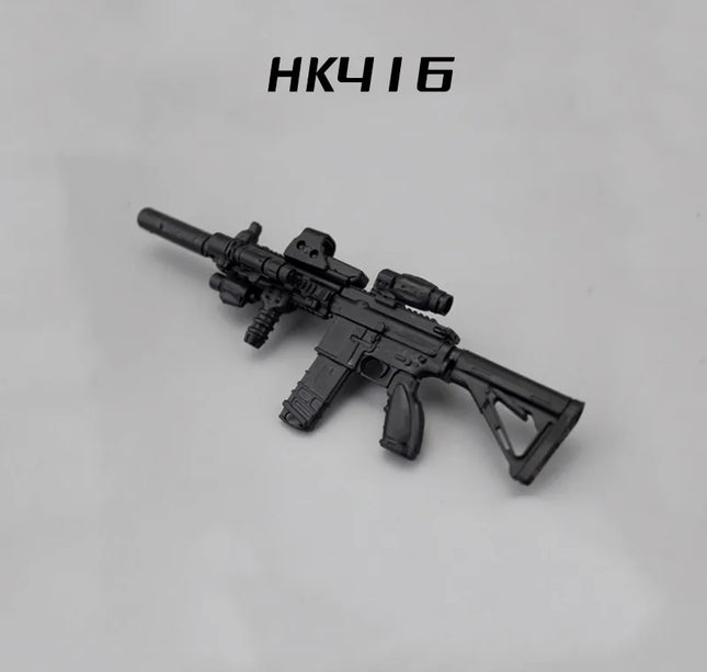 1/6 Scale Soldier Weapon Model Set – MP40, HK416, AK47 Puzzle Assembly Military Educational Toys