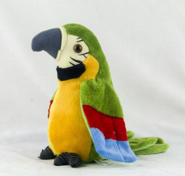 Talking Macaw Parrot Plush Toy – Electronic Repeating Stuffed Animal Bird for Kids & Pet Fun