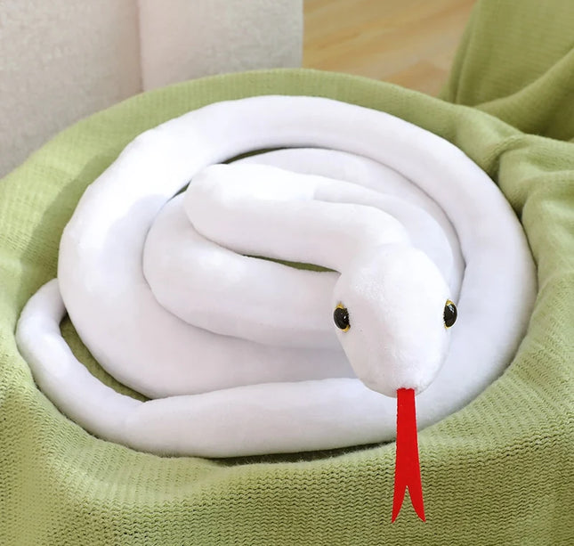 Artificial Python Plush Toy Long Snake Yellow Orange Green Python Plush Toy Decorate The House Holiday Decorations