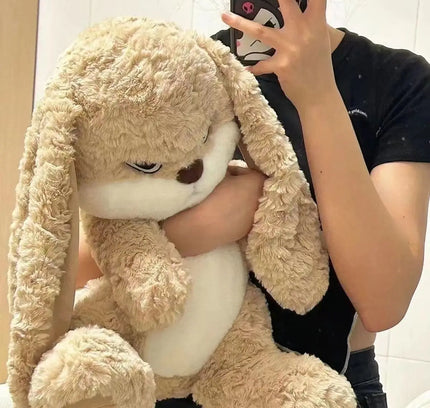 Large Angry Rabbit Plush Toy – Kawaii Stuffed Animal Doll for Room Decor & Birthday Gifts