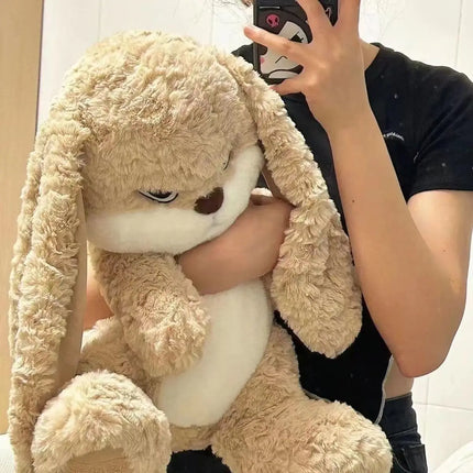 Large Angry Rabbit Plush Toy – Kawaii Stuffed Animal Doll for Room Decor & Birthday Gifts