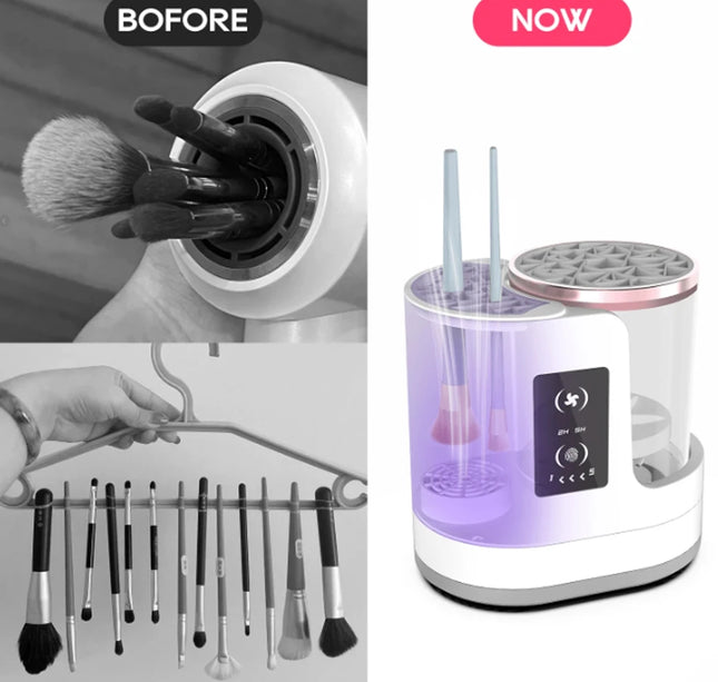 2025 New Electric Makeup Brush Cleaner Washing And Drying Set Automatic Brush Cleaning And Drying Beauty Tool Cleaning Machine.