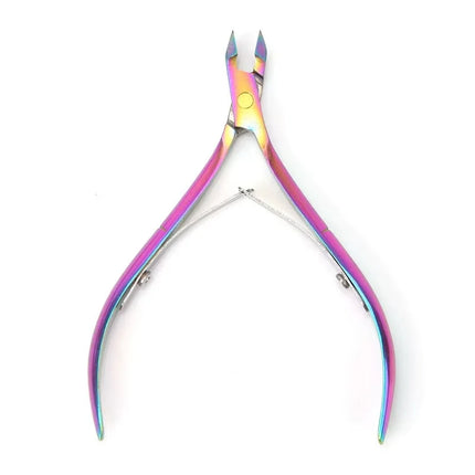 1 Pcs Colorful Scissor Nipper Clipper  Plier Colorful Nail Cuticle Dead Skin Remover Clear Nail Art Tool for Beauty Salon