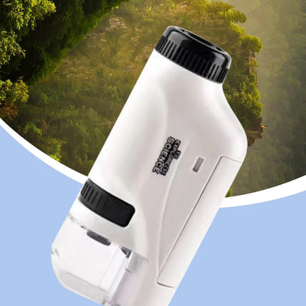 Handheld Microscope Kit Lab LED Light 60X 120X Home School Biologi Cal Science Educational Toys For Children Brinquedo STEM Gift