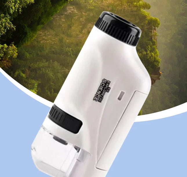 Handheld Microscope Kit Lab LED Light 60X 120X Home School Biologi Cal Science Educational Toys For Children Brinquedo STEM Gift