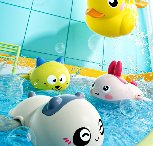 Baby Bath Toys – Wind-Up Swimming Animals for Kids Bathtub & Shower Play