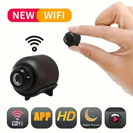 Mini WiFi Security Camera 1080P – Night Vision Baby Monitor & Audio Recorder