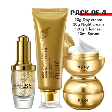 AILKE Whitening Skin Care Set, Reduce Wrinkles, Dark Spots, Anti-Aging, Women Wholesalers Beauty Cosmetics for All Skin Types