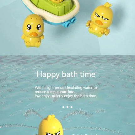 Automatic Water Spray Duck Toy – Sensory Bath Gift for Toddlers & Babies