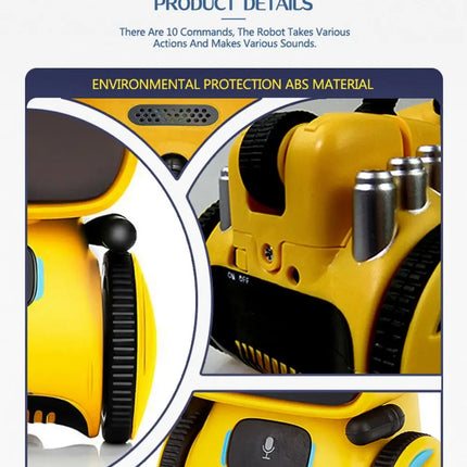 Intelligent RC Robot Toy – Interactive Voice & Touch Control with Russian, English & Spanish Versions for Educational Play