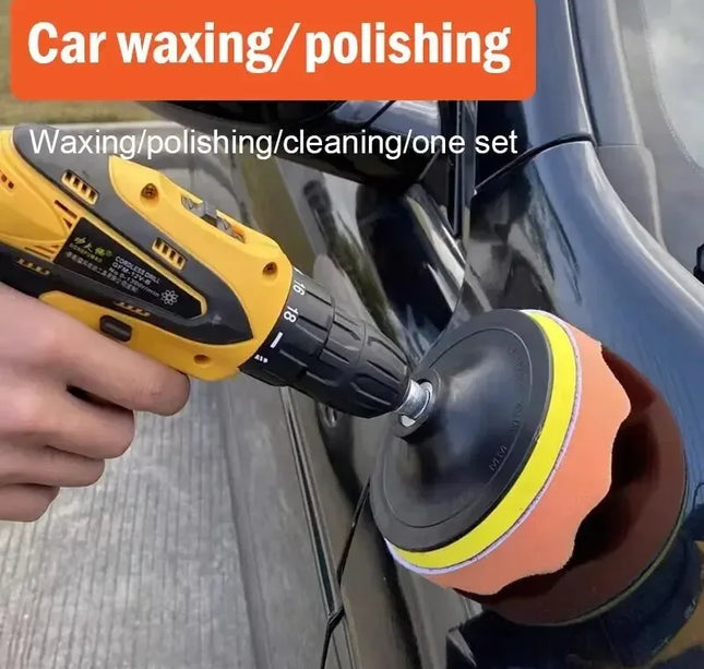 Polishing Sponge Plate Set Imitation Plush Waxing Angle Grinding Cleaning Sponge Wheel Car Beauty Set Electric Drill Polishing