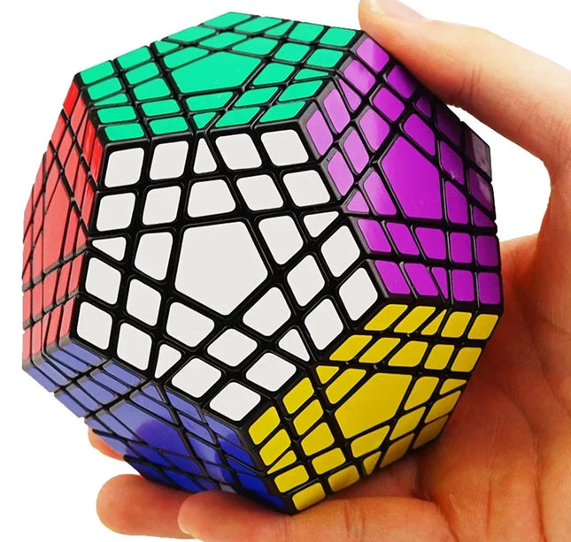[Picube] SengSo 5x5 Megaminx 5x5x5 Gigaminx Magic Cube Black Base Mega Professional Cubo Magico Learning Educational Toys