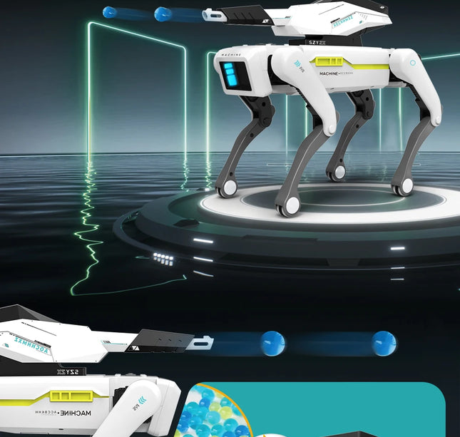 Teeggi RC Intelligent Robot Dog – Multifunctional Bionic Smart Mechanical Pet with Turret Educational Toy Gift