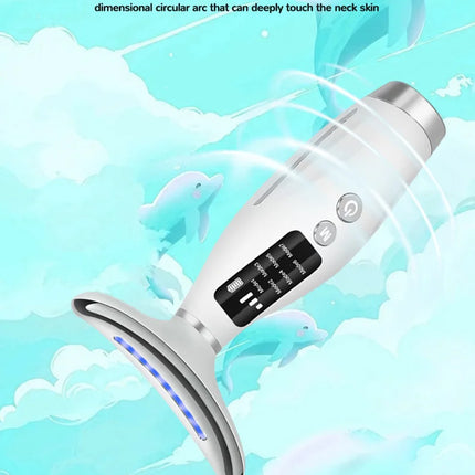 Micro-current Neck Face Beauty Device 7 Color Facial Massager for Enhanced Face Neck and Shoulder Care with Vibrating