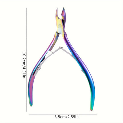1 Pcs Colorful Scissor Nipper Clipper  Plier Colorful Nail Cuticle Dead Skin Remover Clear Nail Art Tool for Beauty Salon