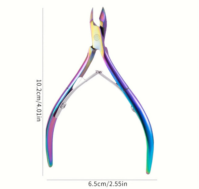 1 Pcs Colorful Scissor Nipper Clipper  Plier Colorful Nail Cuticle Dead Skin Remover Clear Nail Art Tool for Beauty Salon