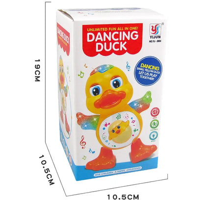 Electronic Dancing Duck Toy – Musical Cartoon Animal with Flashing Lights & Movement for Kids Educational Gift