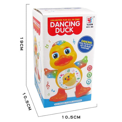 Electronic Dancing Duck Toy – Musical Cartoon Animal with Flashing Lights & Movement for Kids Educational Gift