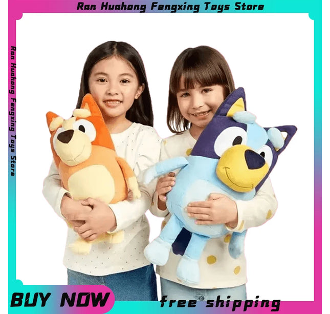 17/28cm Bluey & Bingo Plush Toys – Cartoon Dog Stuffed Dolls for Birthday & Christmas Gifts
