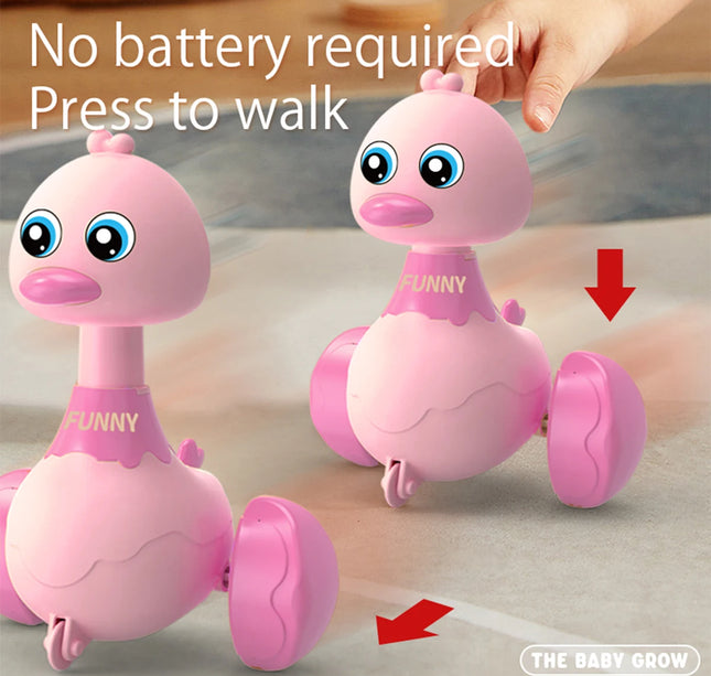 Baby Toy Swing Duck Toy Cartoon Press Vehicles Glide Animal Inertia Pull Back Cars Early Education Toys for Toddlers Boys Girls