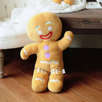 Gingerbread Man Plush Toy – Soft Stuffed Cookie Doll for Room Decoration & Birthday Gifts