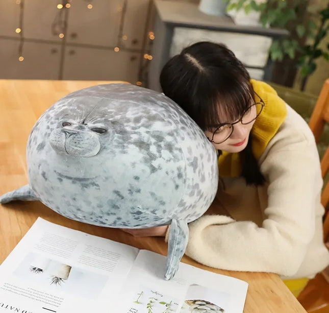 Hot 3D Novelty Throw Pillows Cute Real Life Sea Lion Plush Toys Soft Seal Plush Stuffed Plush Housewarming Party Hold Pillow