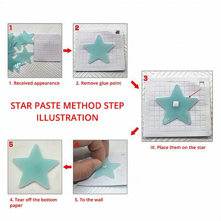 Luminous Star Wall Stickers – 50/100pcs 3cm Glow Decor for Kids & Parties