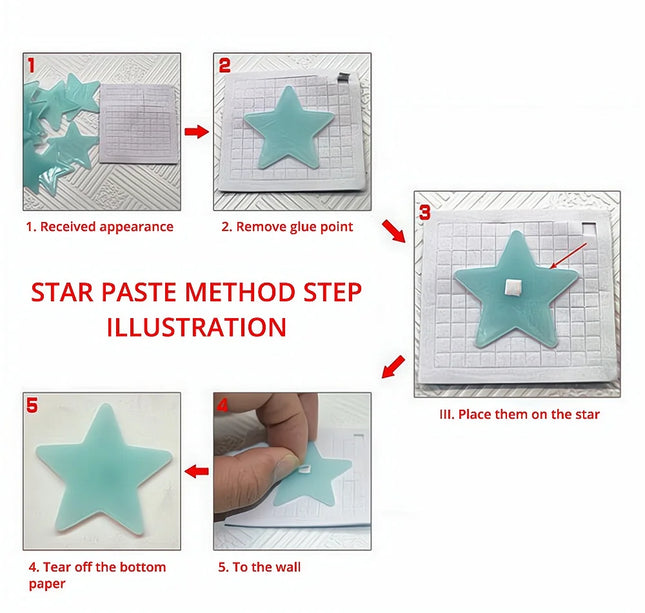 Luminous Star Wall Stickers – 50/100pcs 3cm Glow Decor for Kids & Parties