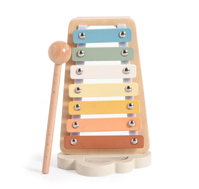 Montessori Musical Instruments Set – Wooden Drum & Xylophone Toys for Babies 0–12 Months Early Education
