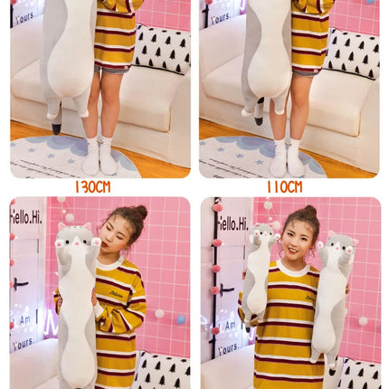 50-70cm Long Cat Plush Toys Cute Animal Cat Creative Long Soft Toys Office Break Nap Sleeping Pillow Stuffed Gift Doll For Kids