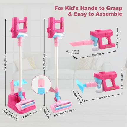Electric Mini Vacuum With Light and Music Cleaner Simulation Housework Dust Catcher Educational Pretend Play Toys for Kids Gifts