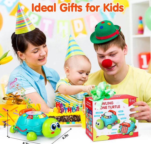 Baby Toys 6-18 Months Music Turtle Crawling Light Sound Music Toy Girl Boy Early Learning Educational Toys Infant Toddler Gifts