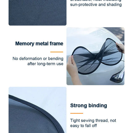 2pcs Car Window Sunshade – SEAMETAL UV Shield Curtains for Front & Rear Windows
