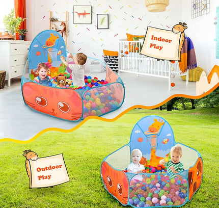 Portable Foldable Ball Pit Tent – Children's Indoor & Outdoor Play Tent with Basket for Holiday Gifts & Educational Fun
