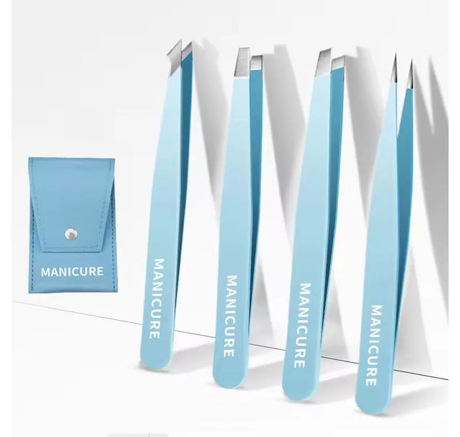 Eyebrow Tweezer Colorful Hair Beauty Fine Hairs Puller Stainless Steel Slanted Eye Brow Clips Removal Makeup Tools