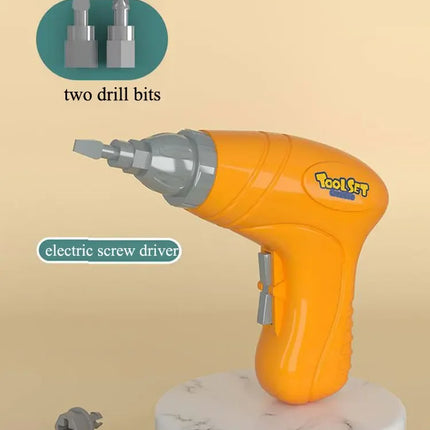 Kids Engineering Vehicle & Electric Drill Set – Educational Assembly Tool Toy with Nuts for Boys Building & Gift