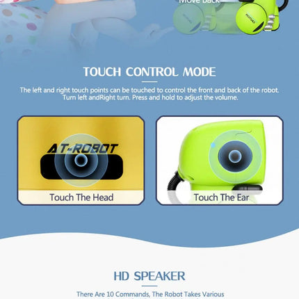 Intelligent RC Robot Toy – Interactive Voice & Touch Control with Russian, English & Spanish Versions for Educational Play
