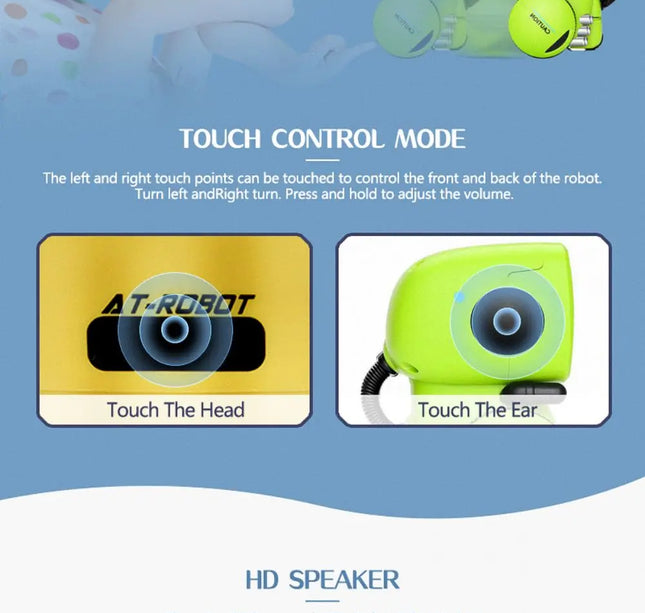 Intelligent RC Robot Toy – Interactive Voice & Touch Control with Russian, English & Spanish Versions for Educational Play