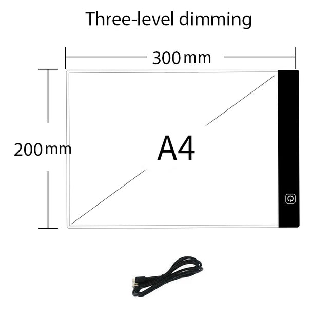 Led Drawing Copy Pad 3 Level Dimmable Board Table Animation Painting Educational Toys Gift Adjustable Light Notepad For Children