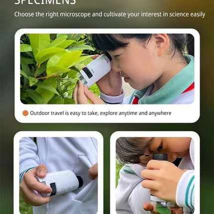 Handheld Microscope Kit Lab LED Light 60X 120X Home School Biologi Cal Science Educational Toys For Children Brinquedo STEM Gift