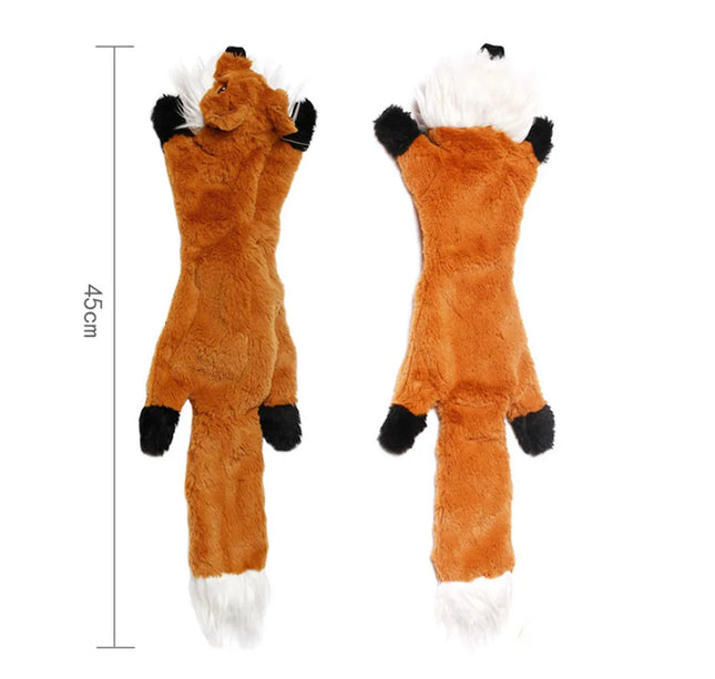 Funny Simulated Animal No Stuffing Dog Toy with Squeakers Durable Stuffingless Plush Squeaky Dog Chew Toy Crinkle Pet Squeak Toy